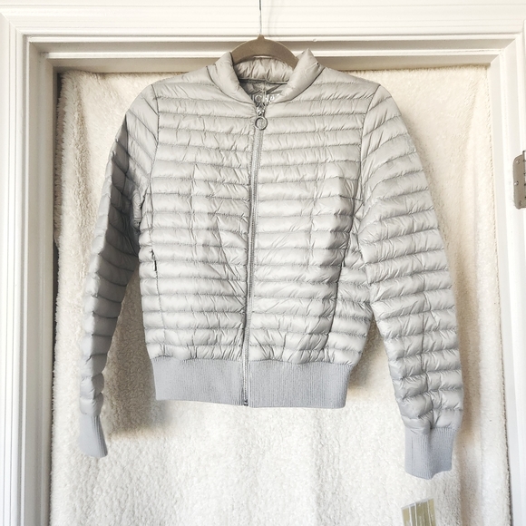 NWT Michael Kors XS Down Jacket Silver Packable - Picture 11 of 14